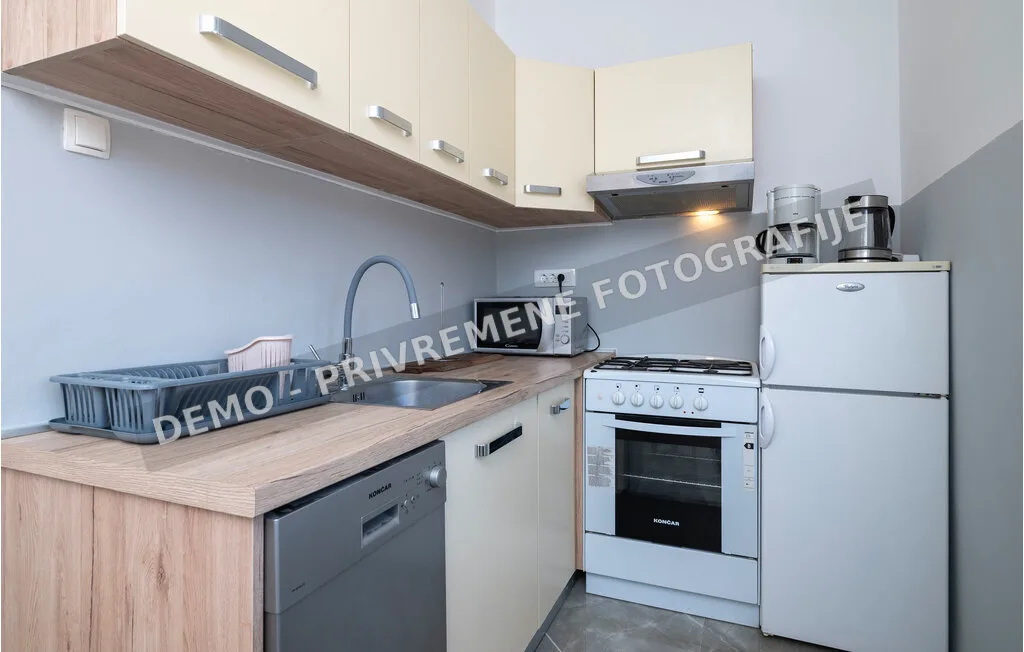 Kuhinja apartmana Prvi kat u Rapcu — privremena demo fotografija